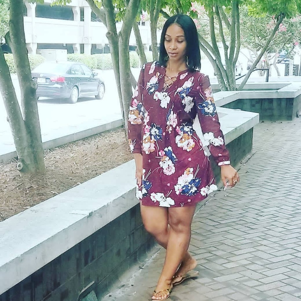 Old Navy long sleeved floral dress